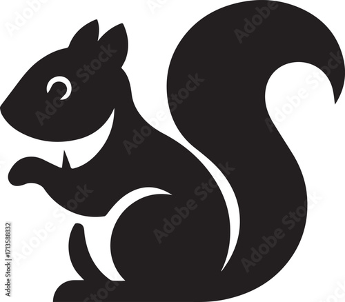 Vector animal illustration of a cute cartoon squirrel mammals