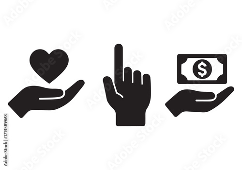 A woman holds a red heart shape symbol in her hands, a concept of love, romance, and care on Valentine's Day