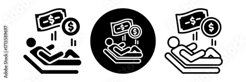 Passive Income Icon Glyph & Mixed Style Collection Set