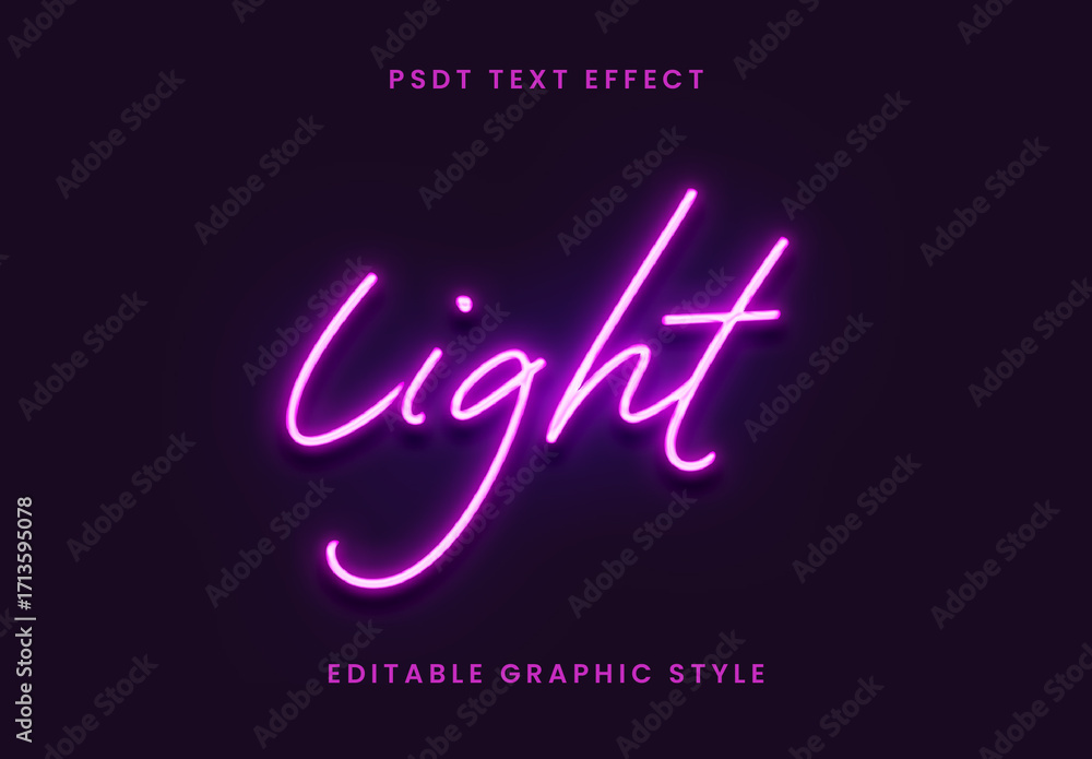 Script Neon Script Neon Glow Text Effect Stock Template | Adobe Stock