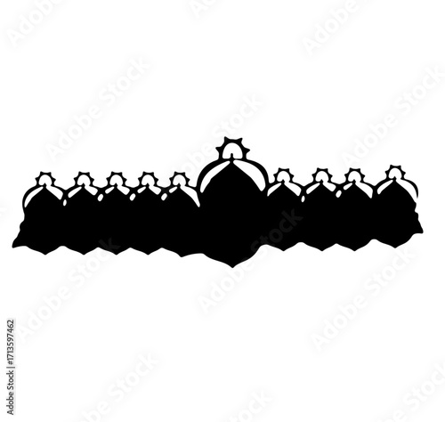 ten headed ravana silhouette image illustration useful for ramayana and dussehra projects poster.eps