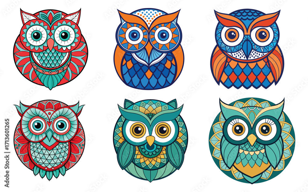 custom made wallpaper toronto digitalA funny vector cartoon drawing of a family of wise owls on a branch, perfect for a nature-inspired design