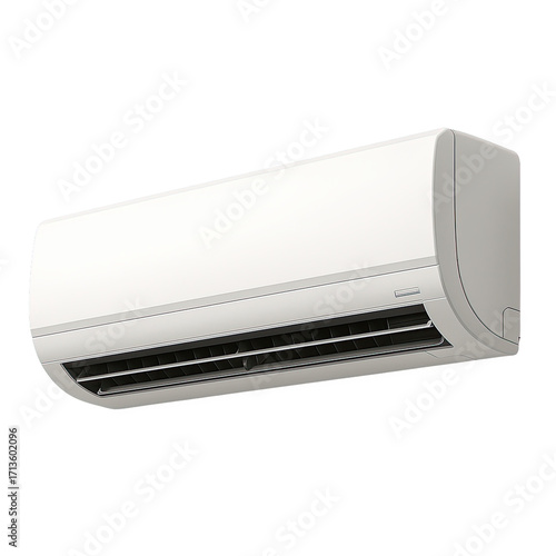 Modern wall-mounted air conditioning unit.