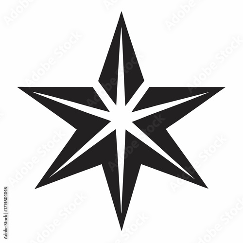 Sleek vector star silhouette illustration for modern graphic design projects silhouette vector illustration white background