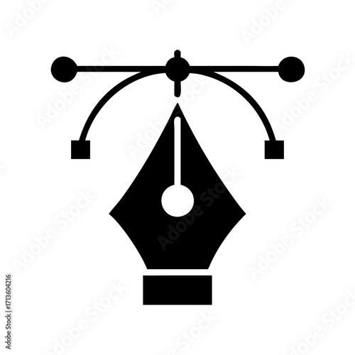 Abstract geometric shape vector illustration scalable eps icon for design projects silhouette vector illustration white background