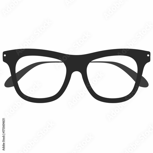 Vector silhouette of reading glasses frame transparent svg illustration for design silhouette vector illustration white background
