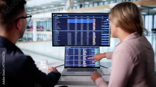 Man And Woman Working On Medical Coding