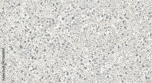 A close up abstract view of a speckled white and grey terrazzo pattern.