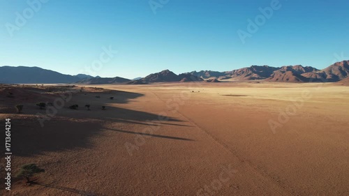 Drone flight over the Namib Desert in Namibia in 4K
