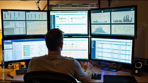 Remote Social Media Manager Optimizes Engagement Strategies Using Real-Time Analytics Dashboards Across Multiple Screens