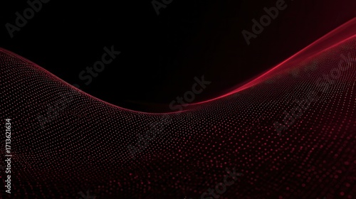 A dynamic abstract background features flowing red and black waves, creating a sense of movement and energy, Ideal for tech presentations, digital art, or as a backdrop for innovative projects,