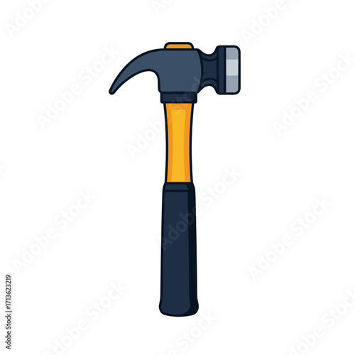 A versatile claw hammer with a sturdy wooden handle and a steel head for construction and home improvement tasks.