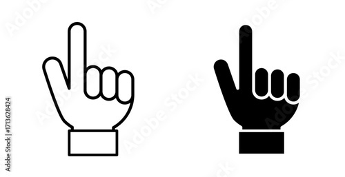 Hand with the index finger pointing upwards.