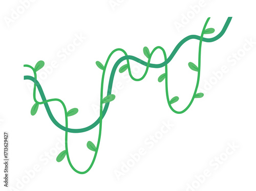 Hanging Jungle Leaves or Liana Branch Vines