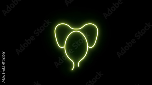 Glowing neon Urinary icon isolated on black background. HD Video motion graphic animation
