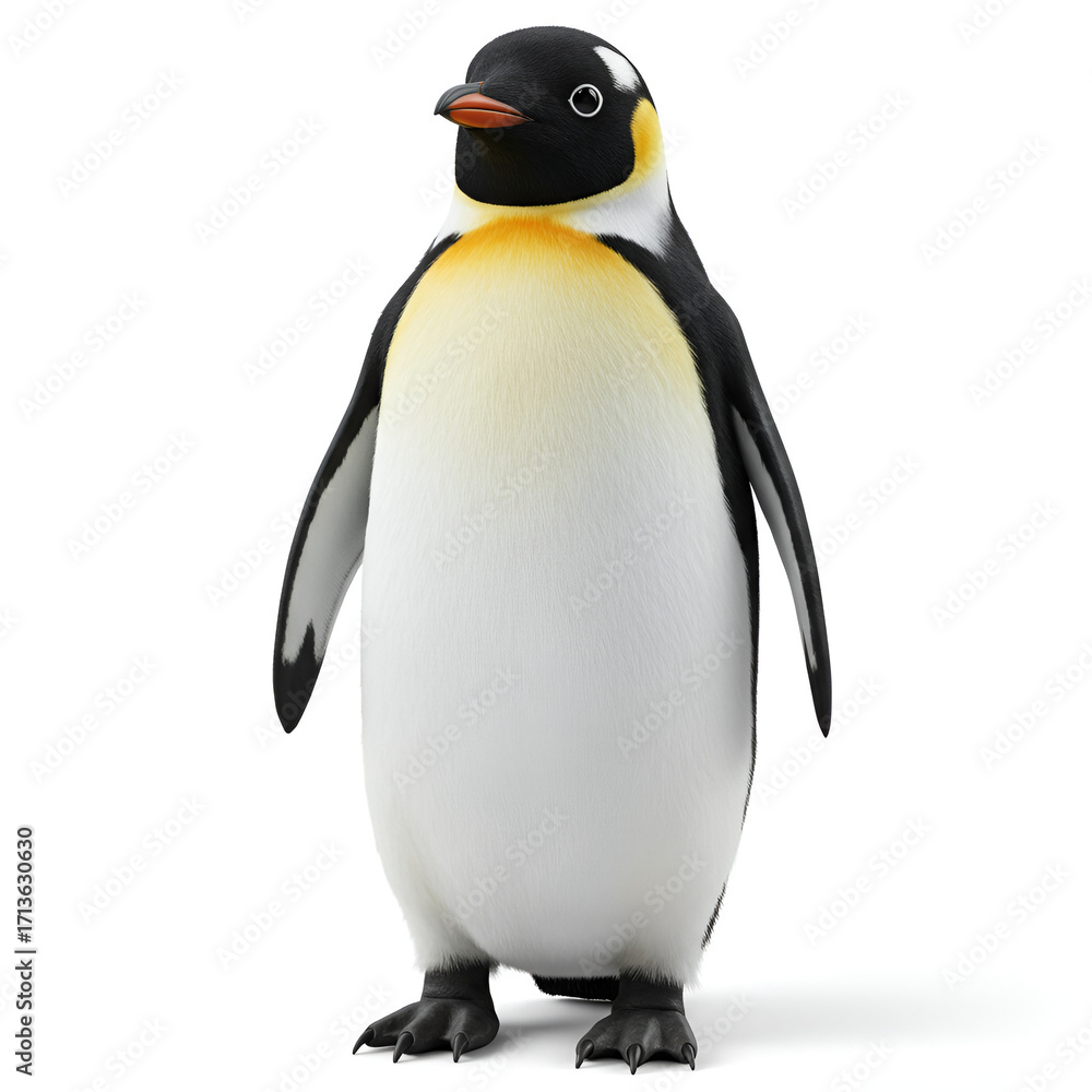 Fototapeta premium Charming emperor penguin standing tall, perfect for wildlife projects