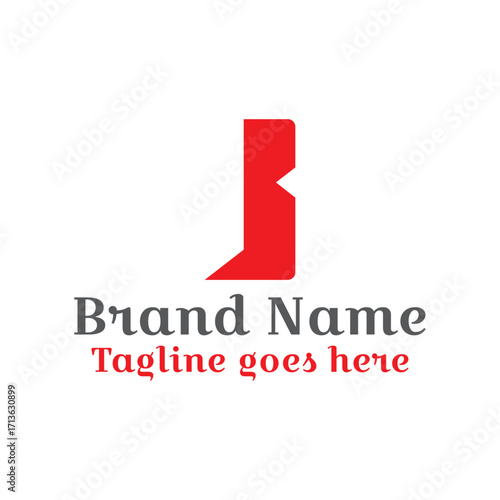 Combination of letter J and letter B. Abstract vector illustration of a company logo design concept with a dynamic symbol and text for business service. Fully vector file. Editable color.