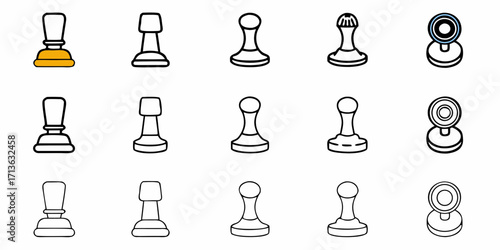 Illustration of candles, bottles, and various medical or scientific instruments in a grid pattern