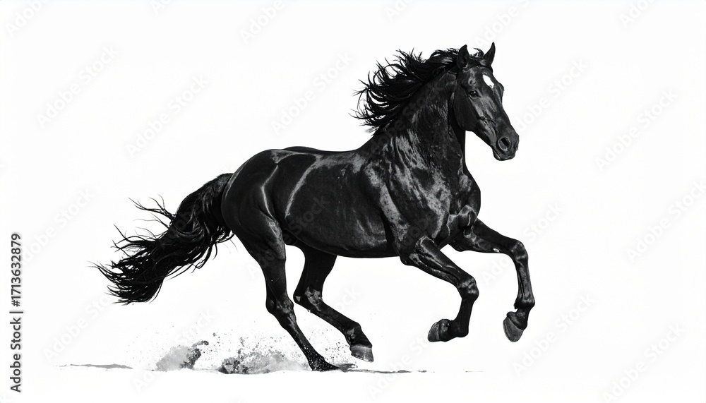 Fototapeta premium black horse vector illustration