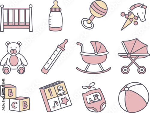 Collection of Icons Representing Security Protection and Surveillance Systems