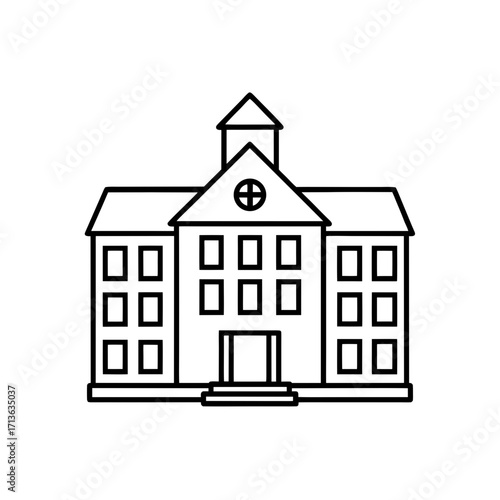 college dorm icon isolated on white