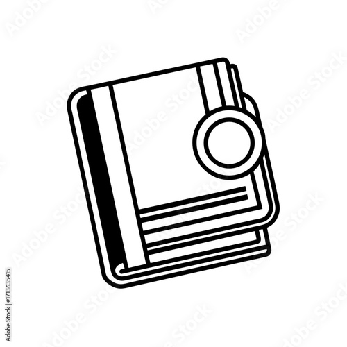journalism notebook icon isolated on white