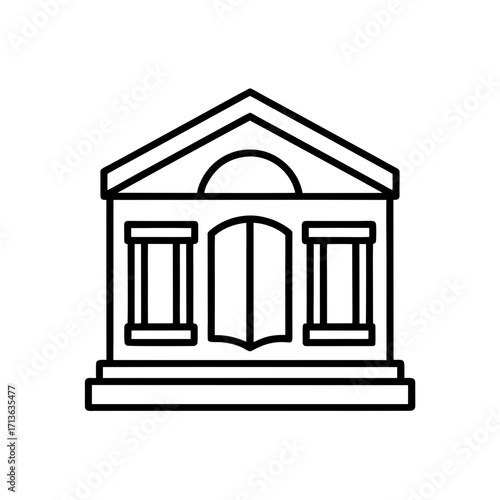 library icon isolated on white