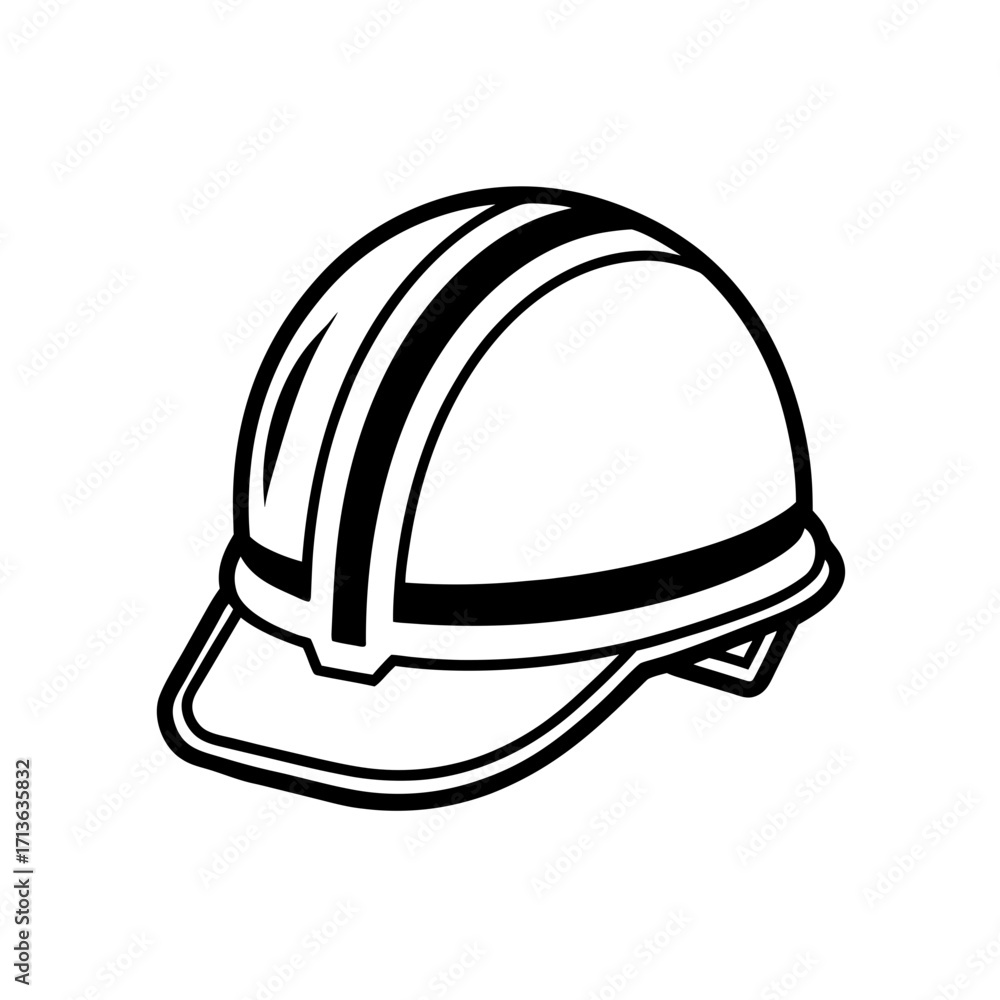 Fototapeta premium safety helmet icon isolated on white