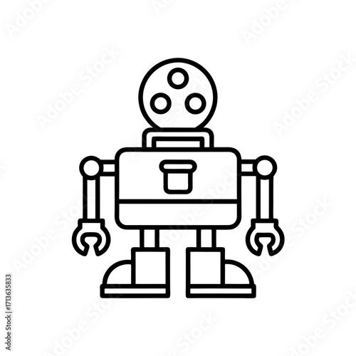 robotics kit icon isolated on white