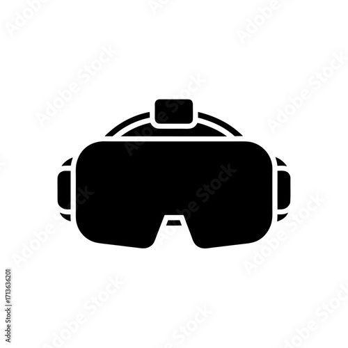 vr headset icon isolated on white