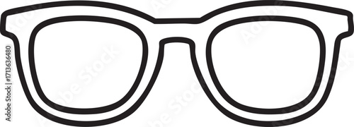 Glasses minimal eyewear outline illustration simple design COLORING PAGE OUTLINT LINR ART