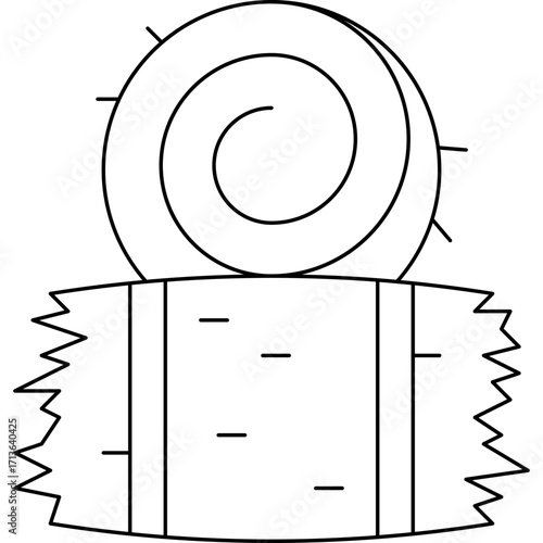 Hay single vector icon illustration