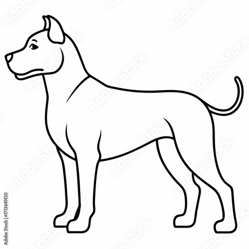 Hercules dog breed line art svg silhouette scalable vector illustration icon silhouette vector illustration white background