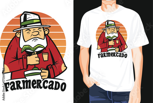 Farmer t-shirt design