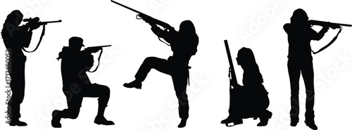 Принти на полотні Hunting Woman Silhouette