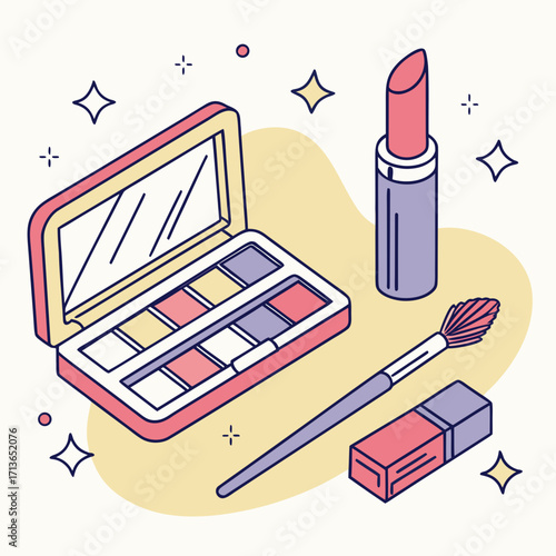 Makeup collection, a set of beauty essentials