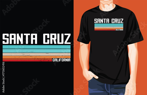 Santa Cruz California t-shirt design
