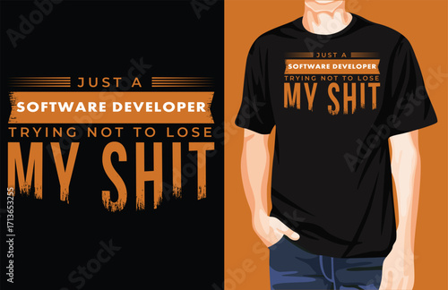 Software developer t-shirt design