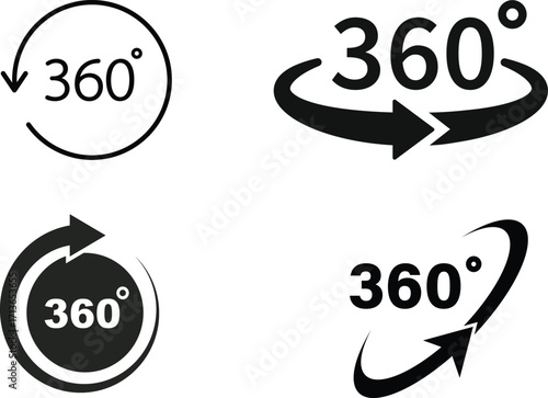 360° angle view vector icon for business