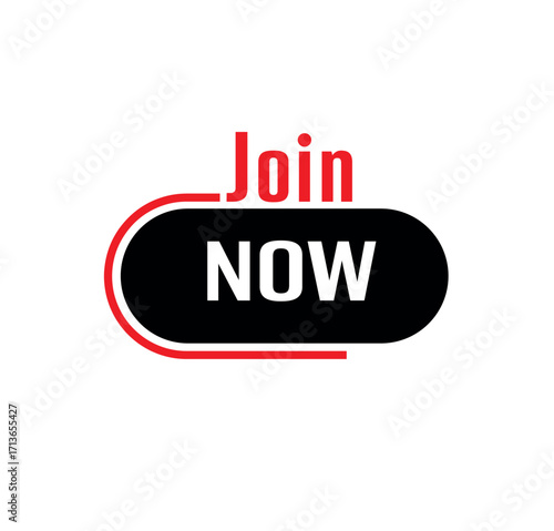 join now text information sign	