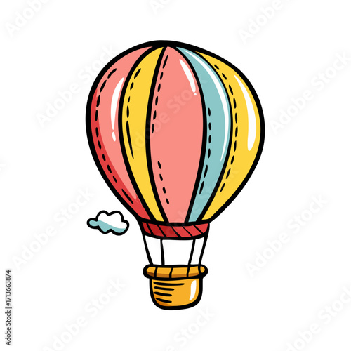hot air balloon vector illustration