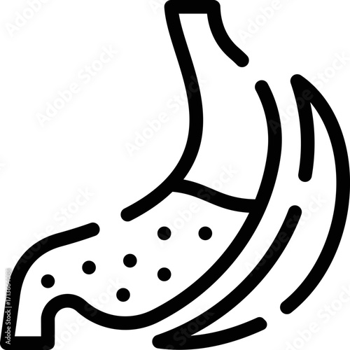 Minimalistic Rounded Modern Line Art Liver Icon