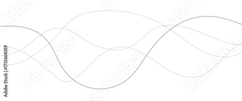 Abstract wavy black and white curved lines.