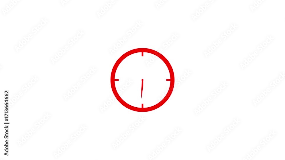 abstrack fast clock icon animation white background Futuristic Fast Timer Outline Animation on Light Background Modern Quick Clock Dial Rotation Motion Graphic on White