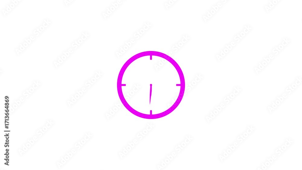 abstrack fast clock icon animation white background Futuristic Fast Timer Outline Animation on Light Background Modern Quick Clock Dial Rotation Motion Graphic on White