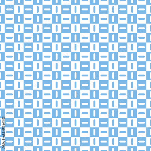 Blue and white geometric background seamless pattern