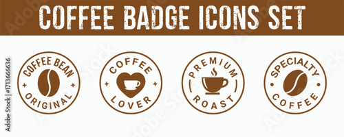 Coffee Badge Icons Set – Premium Roast and Specialty Labels