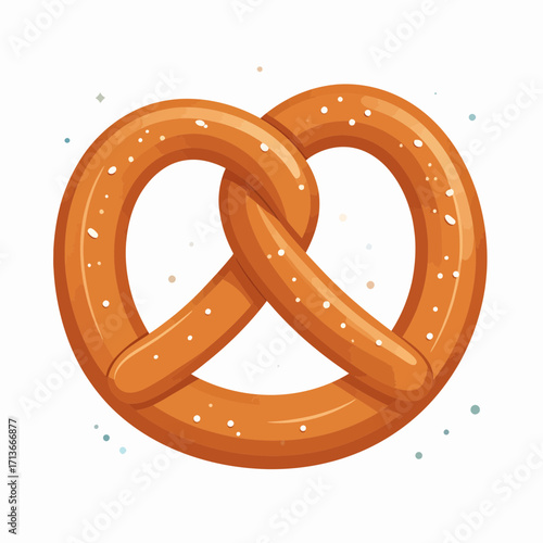 Oktoberfest icon vector Icons of pretzel, beer, Bavarian hat Traditional German Pretzel Vector Illustration