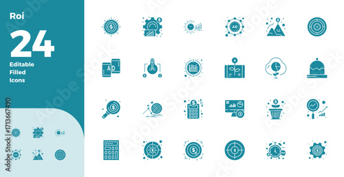 24 Vector Icons inspired by Roi in PIXEL Perfect 128x128 Glyph quality