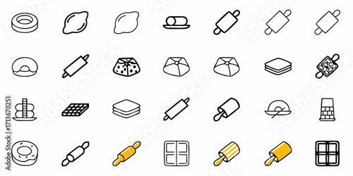 Collection of laboratory equipment including scales thermometers and containers in a vector illustration